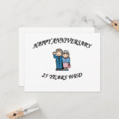 GEFELICITEERD 25 JAAR GETROUWD KAART (Voorkant / Achterkant in situ)