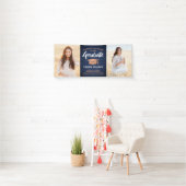 Gefeliciteerd 2 Photo Navy Blue White Copper Afstu Spandoek (Insitu)