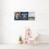 Gefeliciteerd 2 Photo Navy Blue White Copper Afstu Spandoek (Insitu)