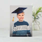 Gefeliciteerd 2e klas elementaire foto Afstuderen Aankondiging (Staand voorkant)