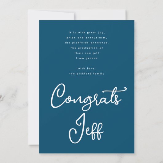 Gefeliciteerd 2e klas elementaire foto Afstuderen Aankondiging (Achterkant)