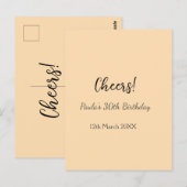 Gefeliciteerd 30e verjaardag voeg naam datum toe e briefkaart (Voorkant / Achterkant)