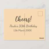 Gefeliciteerd 30e verjaardag voeg naam datum toe e briefkaart (Achterkant)