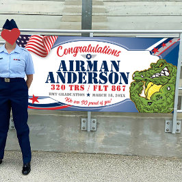 Gefeliciteerd 320 Gators luchtmacht Afstuderen Spandoek