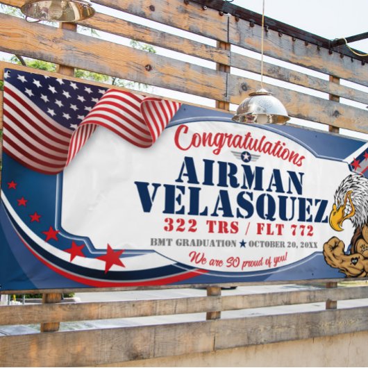 Gefeliciteerd 323 Eagles Air Force Afstuderen Spandoek