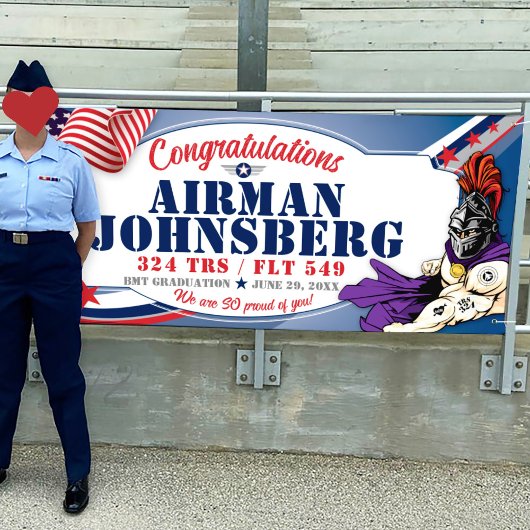 Gefeliciteerd 324 Knights AirForce Afstuderen Spandoek