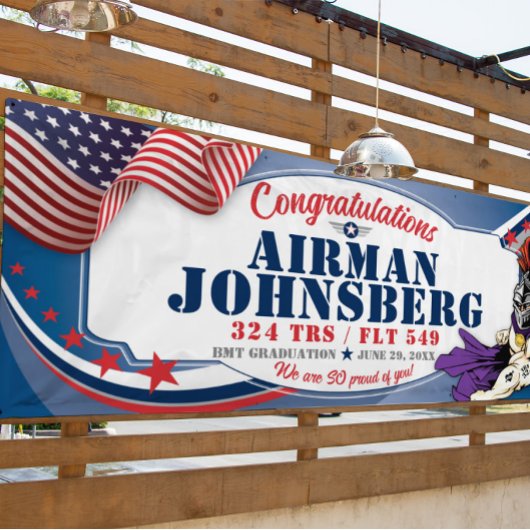 Gefeliciteerd 324 Knights AirForce Afstuderen Spandoek