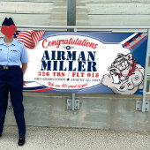 Gefeliciteerd 326 Bulldog AirForce Afstuderen Spandoek