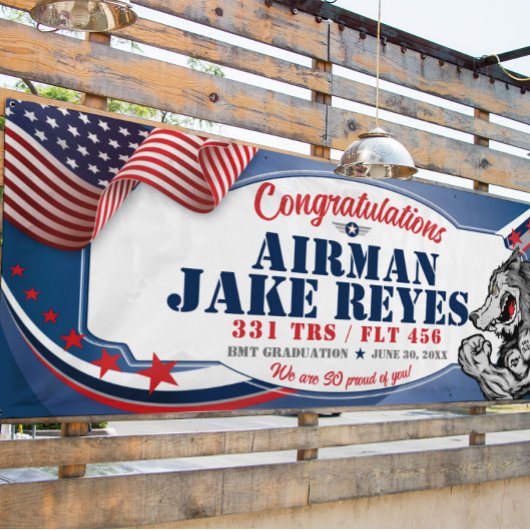 Gefeliciteerd 331 Wolfpack Air Force Afstuderen Spandoek