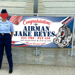 Gefeliciteerd 331 Wolfpack Air Force Afstuderen Spandoek