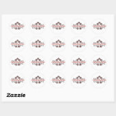 Gefeliciteerd 3 ronde sticker (Vel)