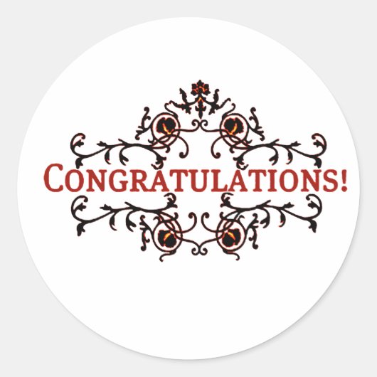 Gefeliciteerd 3 ronde sticker (Voorkant)