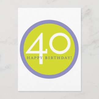 Gefeliciteerd, 40! briefkaart