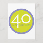 Gefeliciteerd, 40! briefkaart (Voorkant)