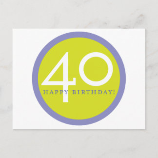 Gefeliciteerd, 40! briefkaart