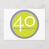 Gefeliciteerd, 40! briefkaart (Voorkant)