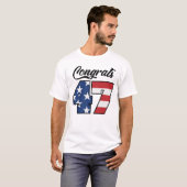 Gefeliciteerd 47 Trump Amerikaanse vlag T-shirt (Voorkant volledig)