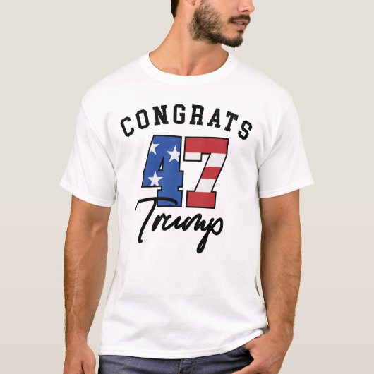 Gefeliciteerd 47 Trump T-shirt (Voorkant)