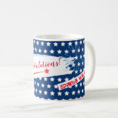 Gefeliciteerd, 4 juli Amerikaanse vlag Koffiemok (Voorkant rechts)