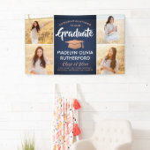 Gefeliciteerd 4 Photo Navy Blue Copper White Afstu Spandoek (Insitu)