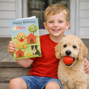Gefeliciteerd 5 Jarige Jongen / Grappige Honden Gr Kaart