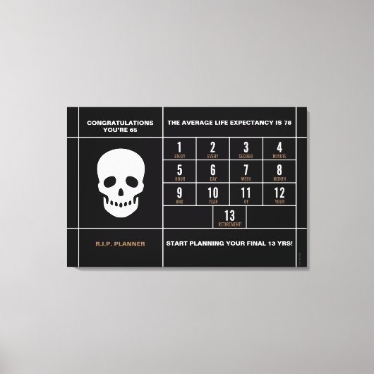 Gefeliciteerd 65 Canvasprint met spanraam Canvas Afdruk (Voorkant)