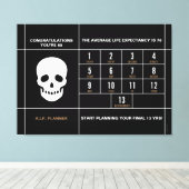 Gefeliciteerd 65 Verrekende Druk Canvas (Insitu (Houten vloer))