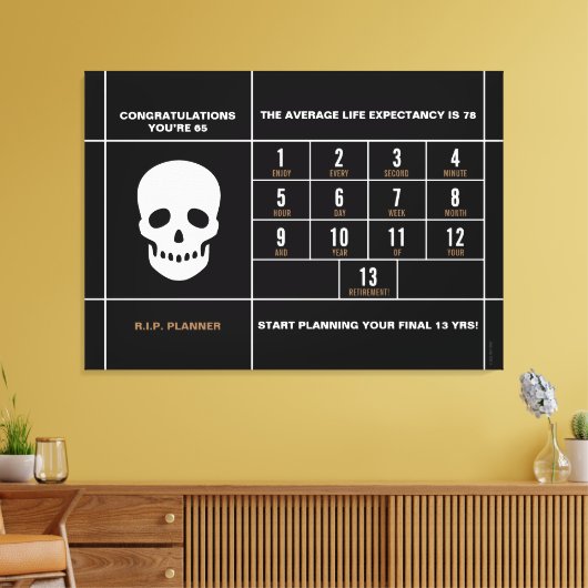 Gefeliciteerd 65 Verrekende Druk Canvas (Insitu (Woonkamer))