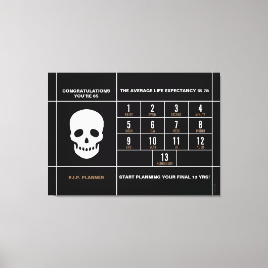 Gefeliciteerd 65 Verrekende Druk Canvas Afdruk (Voorkant)