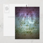 Gefeliciteerd!!! 70ste briefkaart (Voorkant / Achterkant)