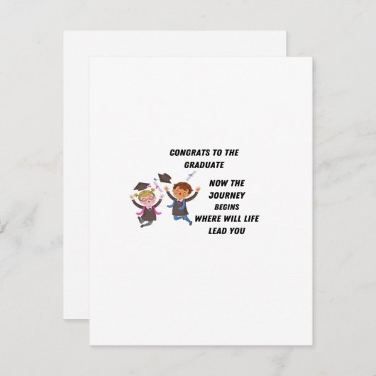 Gefeliciteerd aan de Afstuderen Feestdagenkaart (Voorkant / Achterkant)