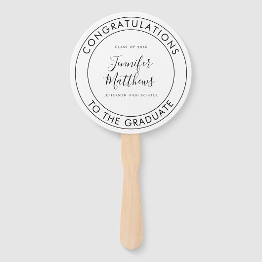 Gefeliciteerd aan de Afstuderen Handwaaier (Voorkant)