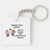 Gefeliciteerd aan de Afstuderen Sleutelhanger (Achterkant)