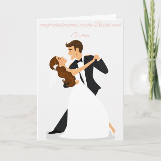 "Gefeliciteerd aan de Bruid & Bruidegom Kaart (Voorkant)