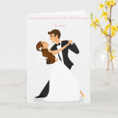 "Gefeliciteerd aan de Bruid & Bruidegom Kaart (Gele Bloem)
