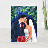 Gefeliciteerd aan de bruid en bruidegom personalis kaart (Voorkant)