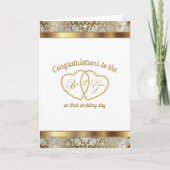 Gefeliciteerd aan de bruid en bruidegom - Trouwen Kaart (Voorkant)