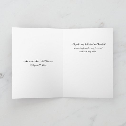 Gefeliciteerd aan de bruid en bruidegom - Trouwen Kaart (Binnen)