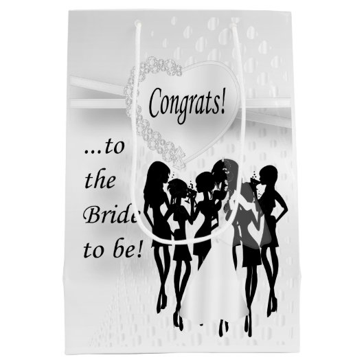 Gefeliciteerd aan de bruid om wit te zijn - medium cadeauzakje (Achterkant)