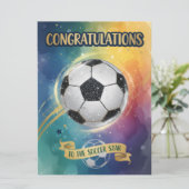 Gefeliciteerd aan de Voetbalster Kaart (Staand voorkant)