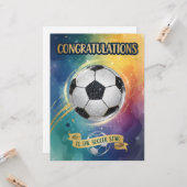 Gefeliciteerd aan de Voetbalster Kaart (Voorkant / Achterkant in situ)