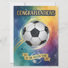 Gefeliciteerd aan de Voetbalster Kaart