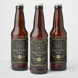 Gefeliciteerd aan een vriend gedetailleerd aanpass bier etiket