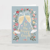 Gefeliciteerd aan het gelukkige paar kaart (Voorkant)