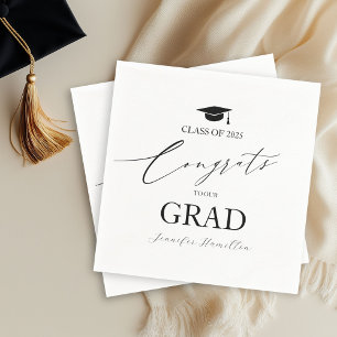 Gefeliciteerd aan onze afgestudeerde diploma-uitre servet