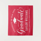 Gefeliciteerd aan onze afgestudeerde van 2023 in h wandkleed (Voorkant)