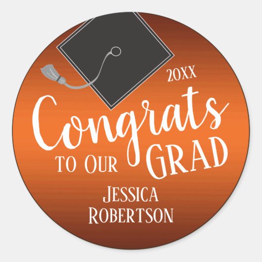 Gefeliciteerd aan onze geslaagdenklas van 2021 Ora Ronde Sticker (Voorkant)