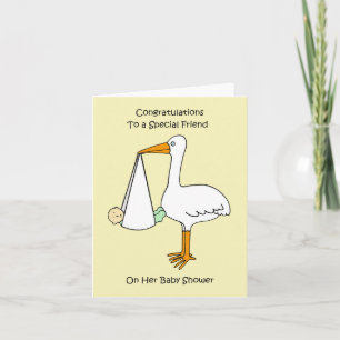 Gefeliciteerd aan vriendin met babyshower kaart