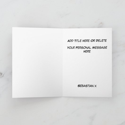 Gefeliciteerd | Aangepaste boodschap Grappige Cute Kaart (Binnen)