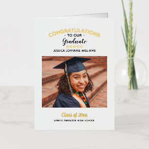 Gefeliciteerd Aangepaste foto Afstuderen Afstudere Folie Wenskaart